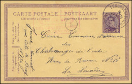 Belgien Postkarte P 76 König Albert Aus PERONNES (BINCHE) 28.12.1921 Firmen-AK-O - Sonstige & Ohne Zuordnung