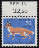 302 Jugend: Oberrand Mit BERLIN-Zudruck Nach Links Versetzt Voll-O BERLIN 5.9.67 - Used Stamps