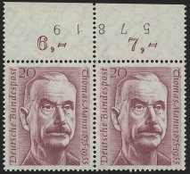 237 Thomas Mann ** BRZ Oben, Paar Durchgezähnt - Unused Stamps