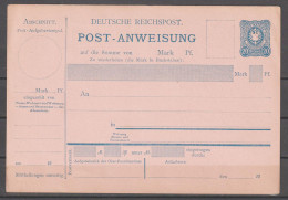 Ganzsache Karte Post-Anweisung  (0752) - Usati