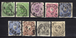Deutsches Reich, 1875/79, Mi 31-36, (Pfennige), Töne [020624IX] - Used Stamps