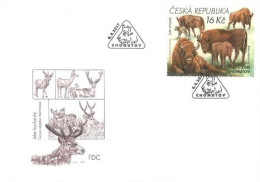 FDC 936 Czech Republic Nature Protection: Zoological Gardens II 2017 Wisent/bison Deer - Koeien