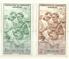 CAMEROUN PA N° 19/20  SURTAXE AU PROFIT DE L'OEUVRE DE LA PROTECTION DE L'ENFANCE NEUF AVEC CHARNIERE TRES PROPRE - Unused Stamps