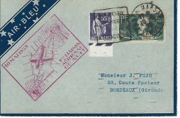 AIR BLEU MONT DE MARSAN BORDEAUX 10 MAI 1939 1ere Liaison Aérienne De Nuit - 1927-1959 Lettres & Documents