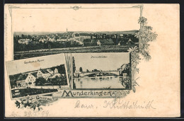 AK Munderkingen, Gasthaus Z. Rose, Die Donaubrücke, Gesamtansicht  - Autres & Non Classés