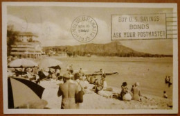 HONOLULU - HAWAI - WAIKIKI BEACH - SEND IN 1935 - POSTAL LABEL - Honolulu