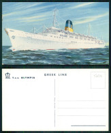 BARCOS SHIP BATEAU PAQUEBOT STEAMER [ BARCOS # 05034 ] - TSS OLYMPIA GREEK LINE - Paquebots