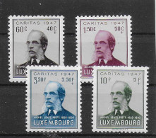 LUSSEMBURGO 1947 " CARITAS-PRO INFANZIA " SERIE DI 4 VALORI INTEGRI ** MNH LUSSO C2059 - Unused Stamps