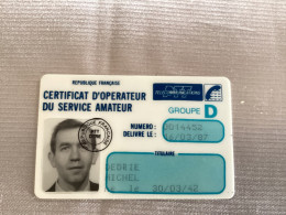 Certificat De Radio-amateur 1987 - PTT - Carte Plastifiée - Cartes De Membre