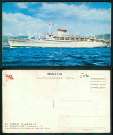 BARCOS SHIP BATEAU PAQUEBOT STEAMER [ BARCOS # 05040 ] -  ITALIA SOCIETA NAVIGAZIONE - AUGUSTUS GIUGLIO CESAR - Steamers