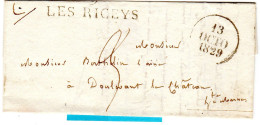 Aube - LAC (13/10/1829) Marque 9 / LES RICEYS - 1801-1848: Precursors XIX
