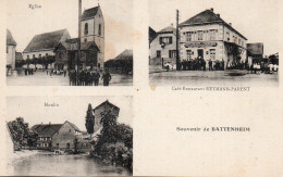 (68) BATTENHEIM Souvenir De , Café Restaurant Reymann Parent 1935 (Haut Rhin) - Autres & Non Classés