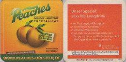 5003806 Bierdeckel Quadratisch - Gaststätte - Peaches, Dresden - Beer Mats