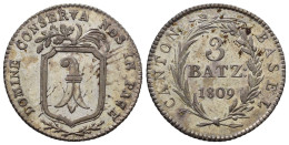 BASEL  3 Batzen 1809  /2207 - Cantonal Coins