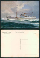 BARCOS SHIP BATEAU PAQUEBOT STEAMER [ BARCOS # 05043 ] - PORTUGAL COMPANHIA COLONIAL NAVEGAÇÃO N/V CHAIMITE 9-1952 - Steamers