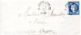 Aube - LAC Affr N° 60C Tàd Type 16 St Mards-en-Othe - 1849-1876: Classic Period