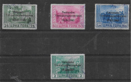 MONTENEGRO - EMISSIONI DI CETTIGNE - USED-USATO - SERIETTA SASSONE 4 VAL. € 800++C2070 - Montenegro