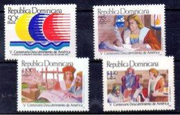 REPUBLICA DOMINICANA 1987 YT 1015/18 ** - Dominicaanse Republiek