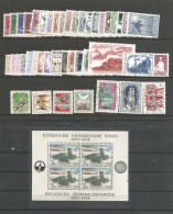 8.Belgique : Timbres Neufs** (année 1957 Complète) - Collections