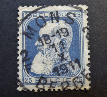 Belgie Belgique - 1905 - COB/OBP  76  -  1 Values  - Mons - 1911 - 1905 Thick Beard
