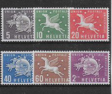 SVIZZERA 1957 " FRANCOBOLLI DI SERVIZIO " SERIE DI 6 VALORI INTEGRI ** MNH LUSSO C2062 - Unused Stamps