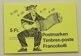 Switzerland -stamp Booklet  5 Fr-Postmarken Timbres-poste Francobolli - Postzegelboekjes
