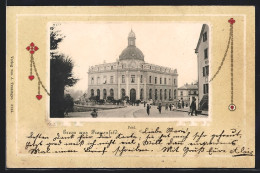 AK Frauenfeld, Blick Zum Postamt, Geprägtes Passepartout Mit Filigraner Kette  - Frauenfeld