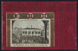 Künstler-AK Lugano, Li Volontari Sulla Piazza, 1798  - Lugano