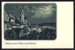 Lithographie Aarau, äussere Halde  - Aarau