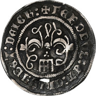 Espagne, Fernando & Isabel, 1/2 Réal, 1474-1504, Segovia, Argent, TTB - Eerste Muntslagen