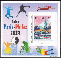 FRANCE BLOC CNEP 96  - Salon Paris - Philex 2024 - JO - CNEP