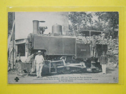 Puy De Dôme ,tramway  Tres Gros Plan ,locomotive Compagnie De Fives-Lille 1906 - Andere & Zonder Classificatie