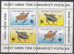 ZYPERN Türk.  Block 11, Postfrisch **, Weltweiter Naturschutz WWF: Schildkröten, 1992 - Unused Stamps