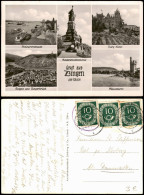 Ansichtskarte Bingen Am Rhein Rheinschiffe, Burg Klopp, Niederwalddenkmal 1950 - Bingen