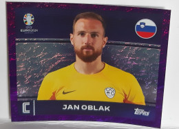 Figurine Stickers TOPPS (no Panini) - EURO 2024 - JAN OBLAK - SLOVENIA - SVN 2 - PARALLEL CARD- CHROME-VIOLET - Autres & Non Classés