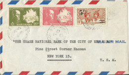 MARTINIQUE - 28 FR. FRANKING ON AIR MAILED COVER FROM FORT DE FRANCE TO THE USA - 1947 - Briefe U. Dokumente