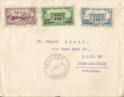 MARTINIQUE - 2 FR.  75 CENT. FRANKING ON COVER FROM FORT DE FRANCE TO TRINIDAD - BATA SHOES - 1938 - Lettres & Documents