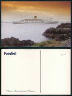BARCOS SHIP BATEAU PAQUEBOT STEAMER [ BARCOS # 05057 ] - PORTUGAL EMPRESA INSULANA DE NAVEGAÇÃO - M/T FUNCHAL - Passagiersschepen