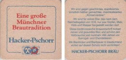5001975 Bierdeckel Quadratisch - Hacker-Pschorr - Kein Konservenbier - Beer Mats