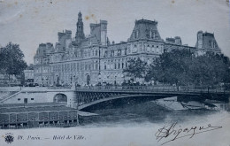 CPA. PARIS, Hôtel De Ville - Autres Monuments, édifices