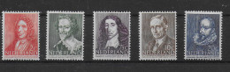 OLANDA 1947 " BENEFICENZA " UOMINI ILLUSTRI SERIE DI 5 VALORI INTEGRI ** MNH LUSSO C2067 - Unused Stamps