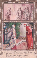 Carte D'Illustrateur, Dante E Beatrice ....., Litho Couleurs Gaufrée (E. Sborgi 117) - 1900-1949