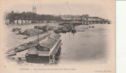 Angers - Vue Générale Prise Du Pont De La Haute Chaîne - Bâteau Lavoir - Angers