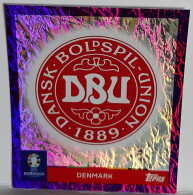 Figurine Stickers TOPPS (no Panini) - EURO 2024 - DENMARK BADGE/SHIELD - DENMARK - DEN 1 - PARALLEL CARD- CHROME-VIOLET - Other & Unclassified