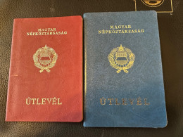 Communist Hungary: Blue And Red Passport Of The Same Holder - Collezioni
