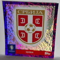 Figurine Stickers TOPPS (no Panini) - EURO 2024 - SERBIA BADGE/SHIELD - SERBIA - SRB 1 - PARALLEL CARD- CHROME-VIOLET - Autres & Non Classés