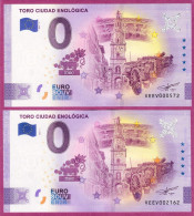 0-Euro VEEV 01 2021 TORO CIUDAD ENOLOGICA - WEIN STADT Set NORMAL+ANNIVERSARY - Private Proofs / Unofficial