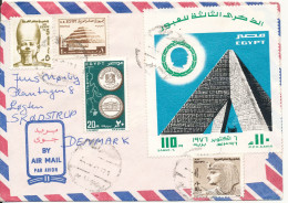 Egypt Air Mail Cover Sent To Denmark Good Franked - Luchtpost