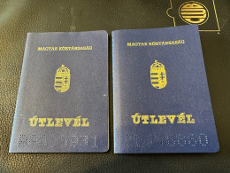 Republic Of Hungary Passports, With Photo And Laser Engraved Photo To Same Person - Collezioni
