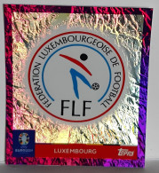 Figurine Stickers TOPPS (no Panini) - EURO 2024 - LUXEMBOURG BADGE/SHIELD - LUX 1 - PARALLEL CARD- CHROME-VIOLET - Autres & Non Classés